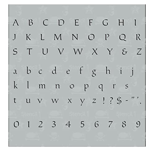 Serif Alphabet Schablone (14,6 x 15,2 cm) Cover