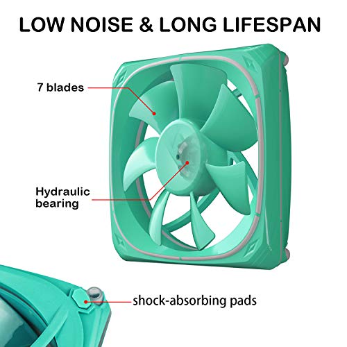 Vetroo Df120 120Mm Case Fan White Led Lighting Pc Cooling Fan Green Fan Frame For Radiator/Cpu Cooler/Computer Case #TOP3