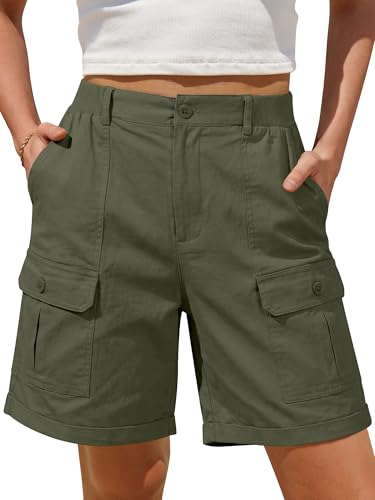ANRABESS Bermuda Shorts for Women Cargo 2026 Summer Casual High
