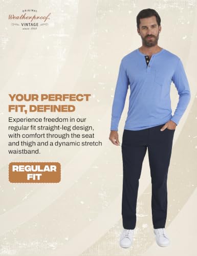 Image of Weatherproof Vintage Casual Hiking Pants for Men - Lightweight Stretch Travel Mens Work Pants with Utility Cargo Pocket