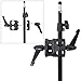 YUOCU Multi Functional Dual Head Grip Swivel Clamp Head Holder Bracket Mounting Adapter Compatible for Light Stand,Extension Boom Arm and Photography Studio Flash Reflector
