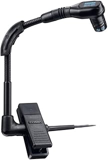 Shure Wired BETA 98H/C Microphone - Miniature Instrument Mic with Wired XLR Connector, Cardioid Condenser, Clip-on with Gooseneck for Sax/Brass or Rim of Percussion (BETA98H/C)
