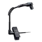 Shure Wired BETA 98H/C Microphone - Miniature Instrument Mic with Wired XLR Connector, Cardioid Condenser, Clip-on with Gooseneck for Sax/Brass or Rim of Percussion (BETA98H/C)