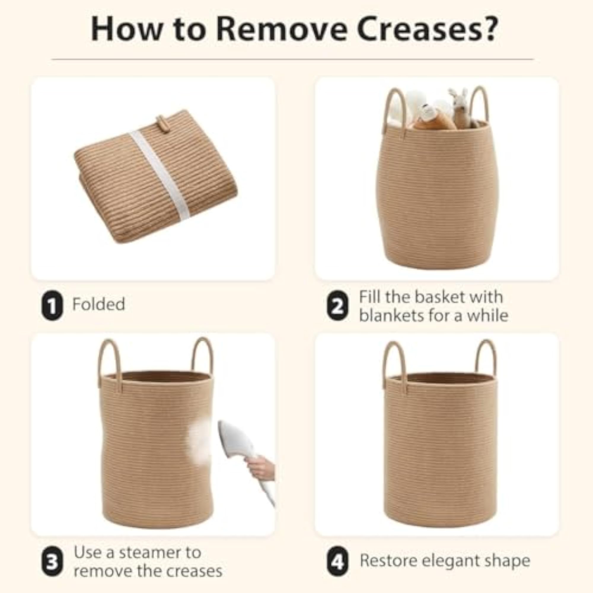 50L Jute Laundry Bag for Clothes Storage