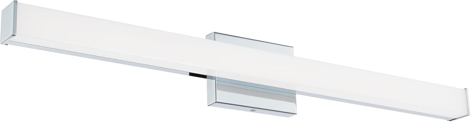 Builder Essentials Heritage Collection 32in LED Slim Bathroom Vanity and Wall Light 3-CCT Selectable Color Temperature 23W 2,350 Lumens in Chrome