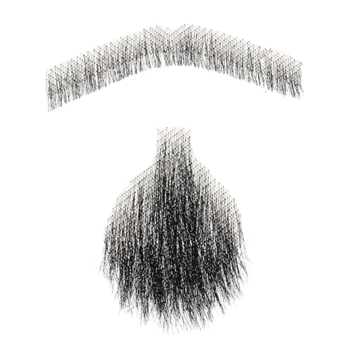 Fausse barbe réaliste en cheveux noirs conçue pour tournages de films et théâtre