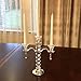 allgala Candle Holder, 3-Arm Crystal Candelabra Taper Candlestick Candle Holder Centerpiece for Home Wedding Event and Party Festival