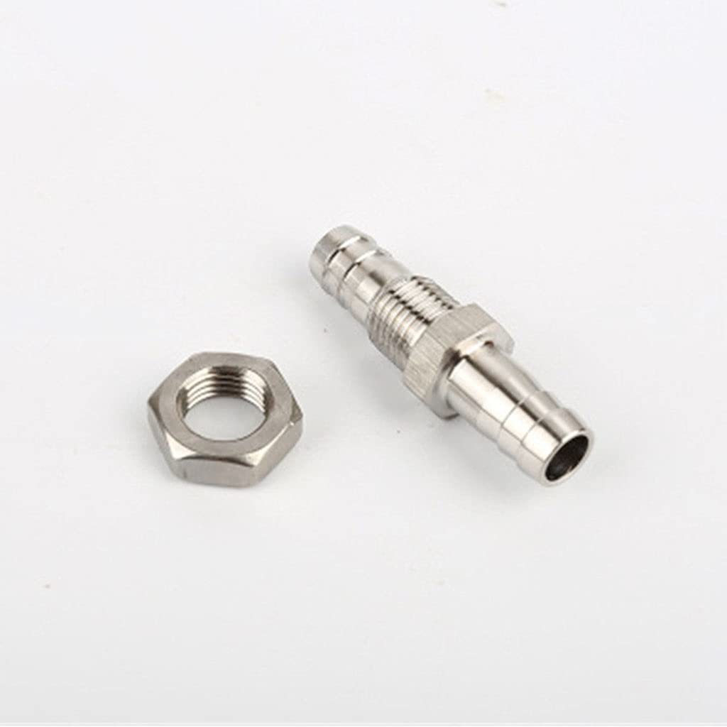 Conexión de agua, 1 pieza de 4 mm, 6 mm, 8 mm, 10 mm, 12 mm, 14 mm, 16 mm, 19 mm, mamparo de púas for manguera, adaptador de conector de acoplador de tubo de púas/10 mm(19Mm)