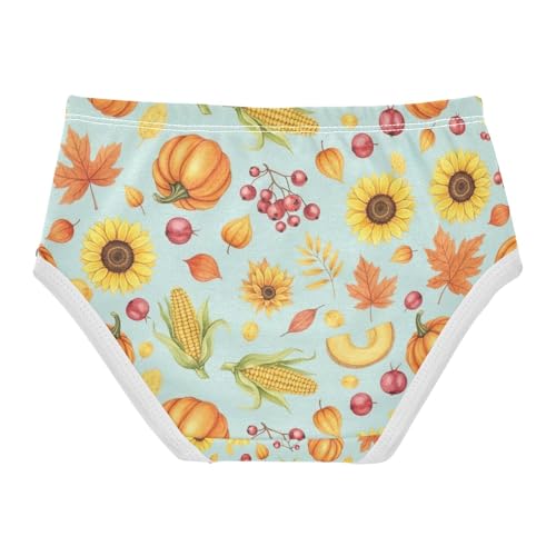 Girls' Underwear, Sunflowers Toddler Girl Briefs, Cotton Girls Underwear, 2T–8 Years2