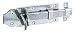 Produktbild Alberts 116910 Schlossriegel | gerade, mit flachem Griff und befestigter Schlaufe | Edelstahl | Platte 120 x 45 mm