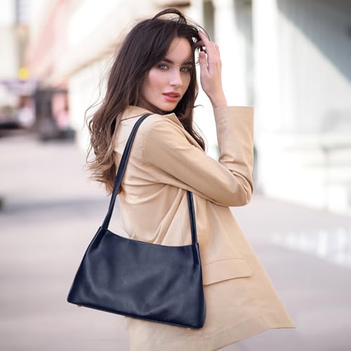 Kattee Leather Purses and Handbags for Women, Soft Genuine Leather Shoulder Hobo Bags with Top Magnetic Snap Closure3