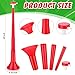 Kathfly 12 Pcs Vuvuzelas Stadium Soccer Horn 28 Inch Collapsible Hockey Blow Stadium Noise Maker Loud Sound Handheld Sports Horns Noisemaker for Sports Football Events Parties Accessories(Red)