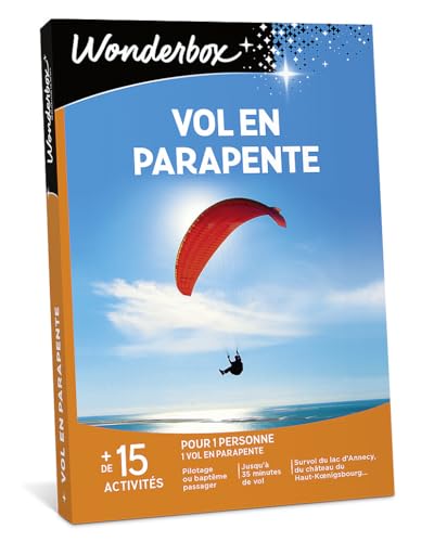 Vol en parapente Wonderbox : le coffret cadeau aventure idéal contre le stress quotidien