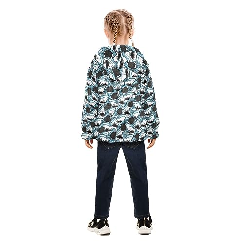 Angry Shark Boys Fleece Hoody Jacket Zip Up Coat Warm Fall Winter Plush Jacket Long Sleeve Outerwear4