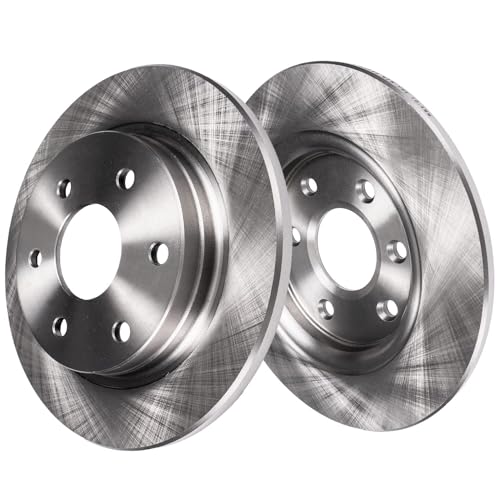 Image of Detroit Axle - Rear Brake Kit for Mercedes-Benz Freightliner Sprinter 1500 2500 [Electrical Parking Brake], Disc Brake Rotors Ceramic Brakes Pads with Hardware Replacement: 11.73 inch inch Rotor