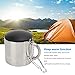 Stainless Steel Camping Insulated Cup with Connection Buckle, Outdoor Travel Metal Insulated Coffee Mug with Spill Guard Lid Portable Backpacking Mug