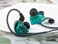 CCZ Melody In-Ear-Monitore, kabelgebundene In-Ear-Kopfhörer, Kopfhörer ohne Mikrofon, IEM HiFi-Bass mit 1DD 1BA, Ohrflossen, 4N OFC-Kabel für Musiker, Sänger, Schlagzeuger, auf der Bühne, Studio – Ansicht 7