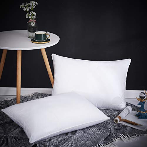 Duck Feather Down Quilt 13.5 Tog Deluxe | Best Hotel Quality | Super Soft | Warm and Cosy | Anti Allergy | Machine Washable Computer Quilted Construction, Self-fabric (Pillow Pair)