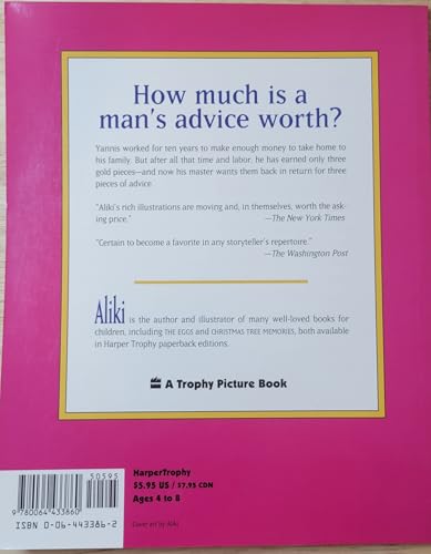 Three Gold Pieces: A Greek Folk Tale 0064433862 Book Cover