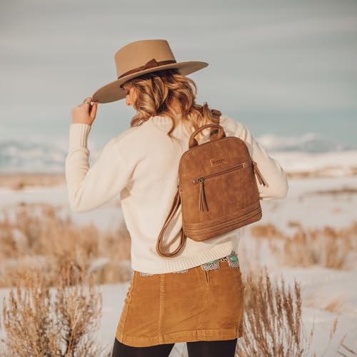 Image of Montana West Wrangler Backpack Purse for Women Mini Backpack Purse Cute Ladies Bookbag Travel Work Daypacks Bags WG186-9116BR