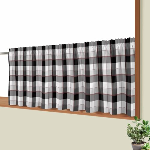 �J�t�F�J�[�e�� 100×30cm �����p �J�[�e�� �􂦂� UV�J�b�g �ȃG�l �ډB�� �ۉ� �|�p �O���[ �`�F�b�N�� ���� ���b�h�|�P�b�g ���ӃA�[�g ���� ���r���O �L�b�`���p