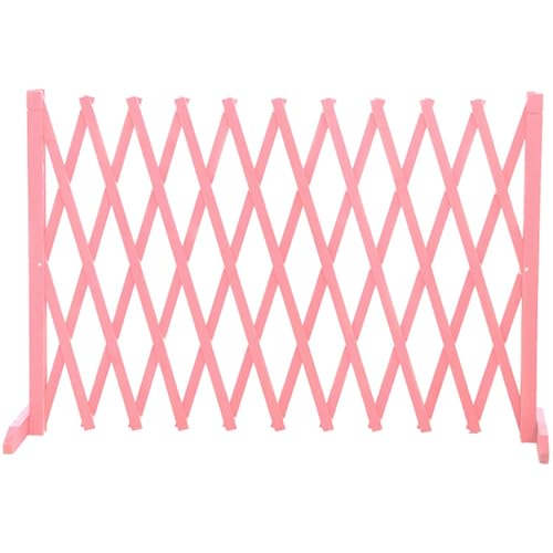 Clôture de jardin décorative en bois avec grillage décoratif avec 2 cadres de soutien pour terrasse, cour, aménagement paysager (rose, 70 x 31 x 3 cm)