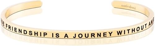 MantraBand Pulseras Pulsera de mantra ajustable grabada inspiradora Color dorado Regalos para mujer