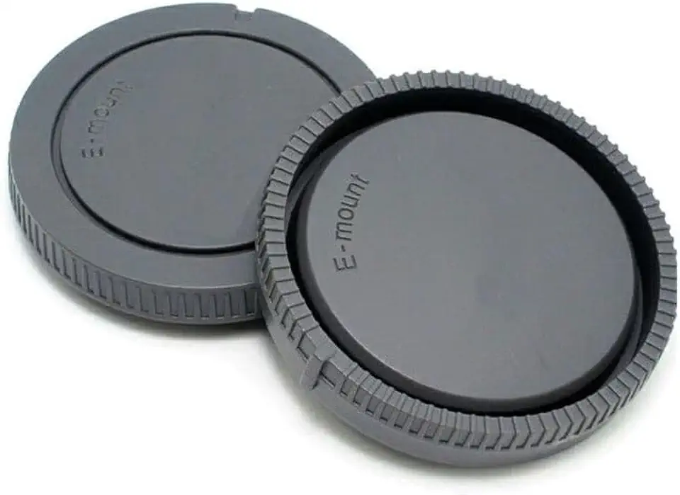 Kit Tampa Traseira Lente + Tampinha Frontal Corpo Compatível Com Câmeras Sony Sem Logomarca