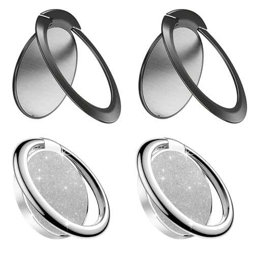 4 Stück Handy Knopf Zum Festhalten, Handy Ring Halterung, Ring Für Handyhülle, Halterung Handy Finger, Universell Kompatibel Mit Smartphones