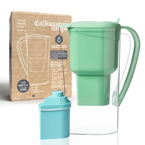 Jarra Filtradora de Agua Alkanatur Verde 1.4L de Baja Emisión – D...