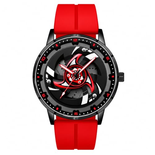 Image of GOLDENIZE FASHION Branded Men's Sport Quartz Watch Arrow Wheel Dial 360 Rotating Casual Fashion Stainless Steel Alloy Mens & Boy's Luxury Metal Gift Creative Watch