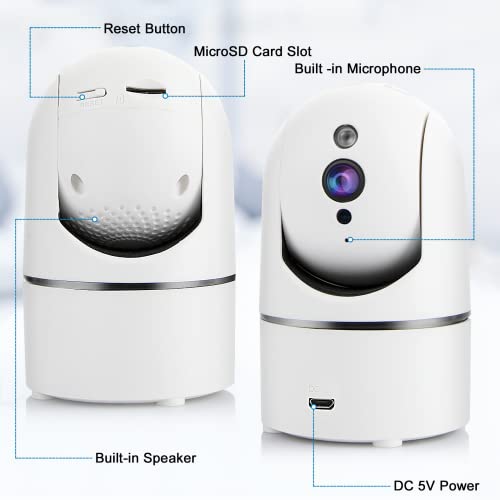 Dericam 2.5K Indoor Camera Home Security Surveillance,Hd Pet/Dog/Cat Camera With Night Vision & Phone App, 360° Smart Wifi Cameras Compatible With Alexa, 2-Way Audio, Motion Detection #TOP6