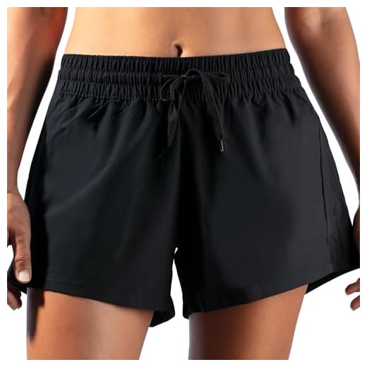 Kanu Surf Women's Stretch UPF 50+ Active Swim and Workout Boardshort, Darren Solid Black, 14