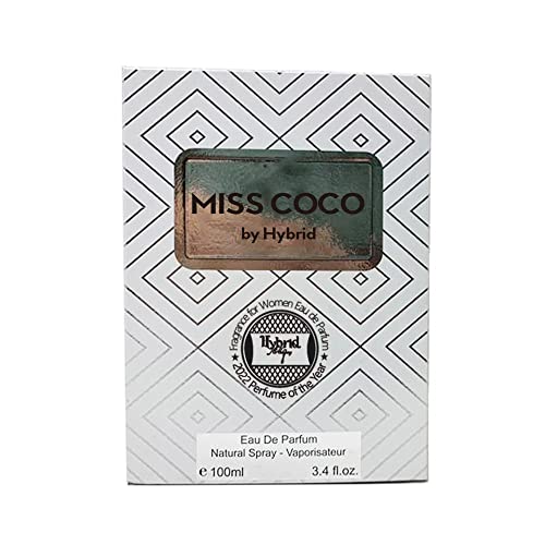 Hybrid & Company Miss Coco Fragrance For Women Eau De Parfum Natural Spray Sensual Scent, 3.4 Fl Oz #TOP5