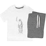 Juego de pijama para niños que incluye un acogedor top de manga corta y pantalones a juego