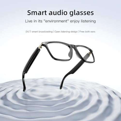 AI Translator Okulary, Bluetooth Smart Glasses Wsparcie 160 Język Tłumaczenie w Czasie Rzeczywistym, Kontaktowanie z kontrolą Inteligentne Okulary do Podróży Muzyka Sportowa