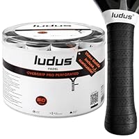 Ludus Overgrip Padel perforiert schwarz | Extra Grip rutschfest und atmungsaktiv | Komfort PRO & Schweißabsorption | Set 60 Stück (60)
