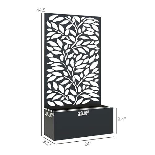 Evita miradas con esta jardinera exterior con panel protector de diseño 3