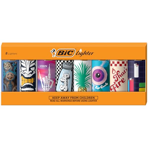 BIC Special Edition Cutting Edge Series Lighters, Set of 8 Lighters