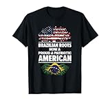 Brazilian American Patriot USA Grown Brazil US Flag T-Shirt