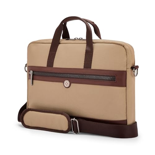 Image of Nasher Miles Briefcase & Messenger Bag | Lightweight PU & Polyester with Adjustable Strap, Fits Laptop | Ideal for Office & Travel | for Men & Women
