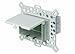 Arlington DBHM1W-1 Electrical Box with Weatherproof Cover for Textured Surfaces/Rigid Siding/Stucco, New-Construction, White, Horizontal, 1-Gang