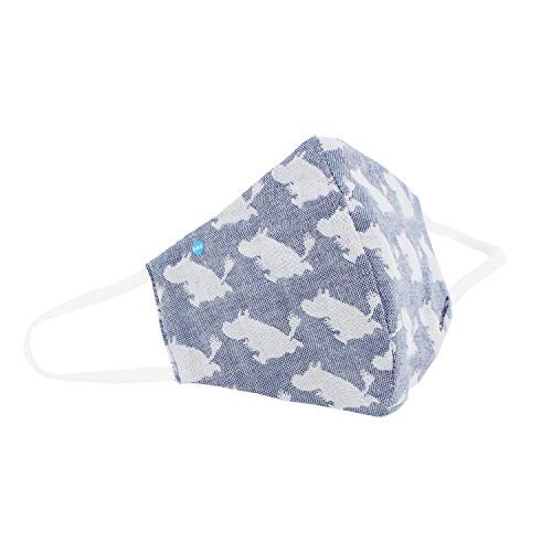 タオル美術館 ムーミン MOOMIN シルエット マスク ブルー ハイドロ銀チタン加工 抗菌 防臭 ガーゼ 47-9057121 約20×14.5cm