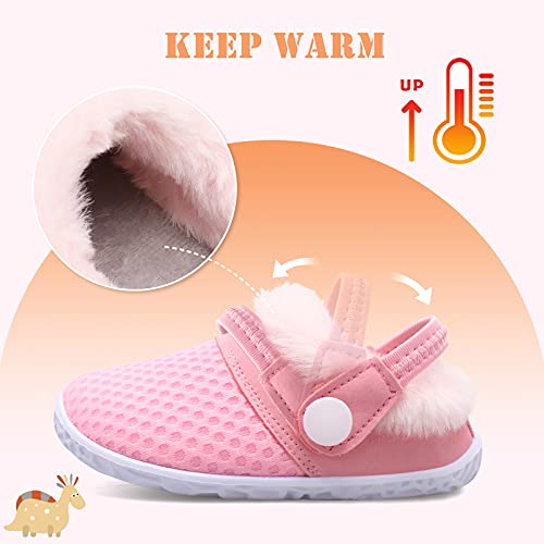 Joinfree Baby Boys Girls Rubber Sole Indoor Outdoor House Slippers Lightweight Shoes Pink 18-24 Months #TOP2