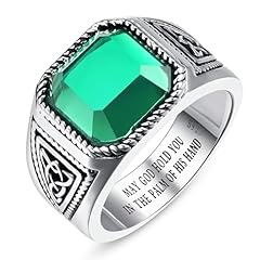 Irish Celtic Knot-Simulated Emerald