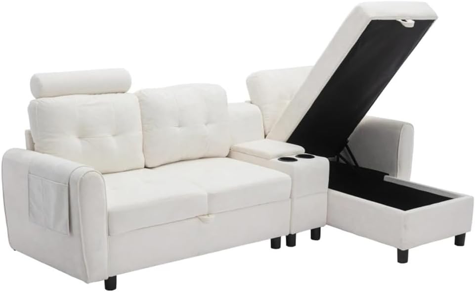 Stylish Storage Sofa, Living Room,Cozy Sectional, Comfortanle for,Apartment,Offices