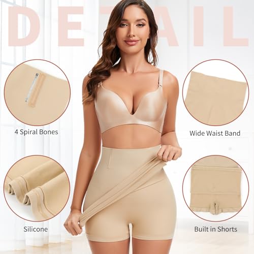 MISS MOLY Shapewear Half Slip Dress for Women High Waist Body Shaper Seamless Tummy Control Skirt Smoother Under Dresses3