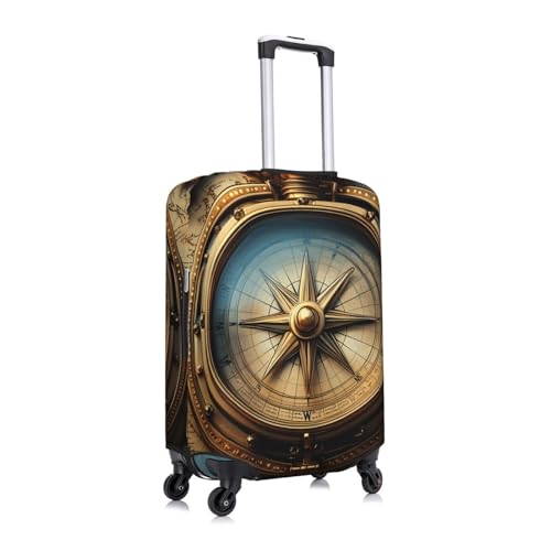 Vintage World Maps Elastic Travel Luggage Cover, Washable Spandex Suitcase Protector, Anti-Scratch Fits 18-32 Inch3