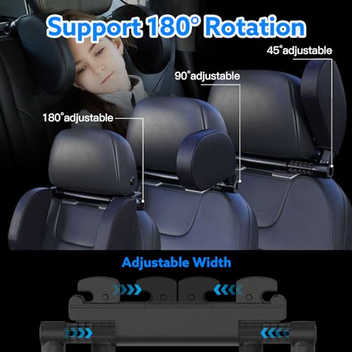 Oreiller De Cou Voiture Réglable 180° - Support Tête Amovible | Pour Enfants Et Adultes