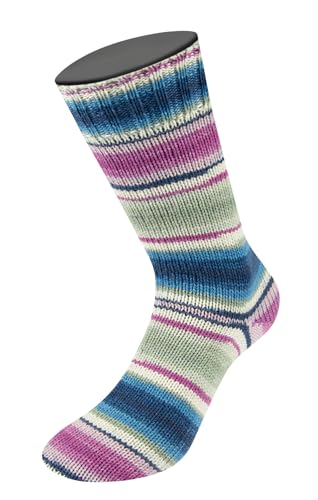 LANA GROSSA Landlust die Sockenwolle | Garn aus Merinowolle in verschiedenen Farben | Handstrickgarn aus 80% Schurwolle (Merino) & 20% Polyamid | 100g Wolle zum Stricken & Häkeln | 420m Garn FB118